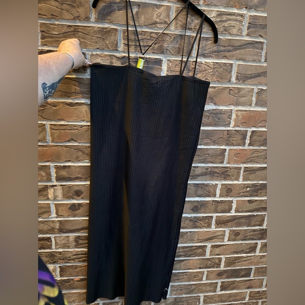 Aalto Black Full Length Pleated Maxi Dress Multi-Strap S19D2DR07-210 Size 38 NEW - Picture 5 of 6